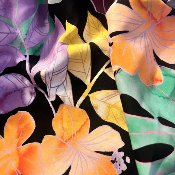 Joseph Ribkoff Black/Multi Floral Print Boxy Top Style 252218 Size XXL - Picture 5 of 7